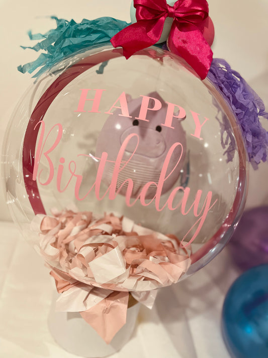 Squishmallow themed Bubble Balloon Bouquet Gift